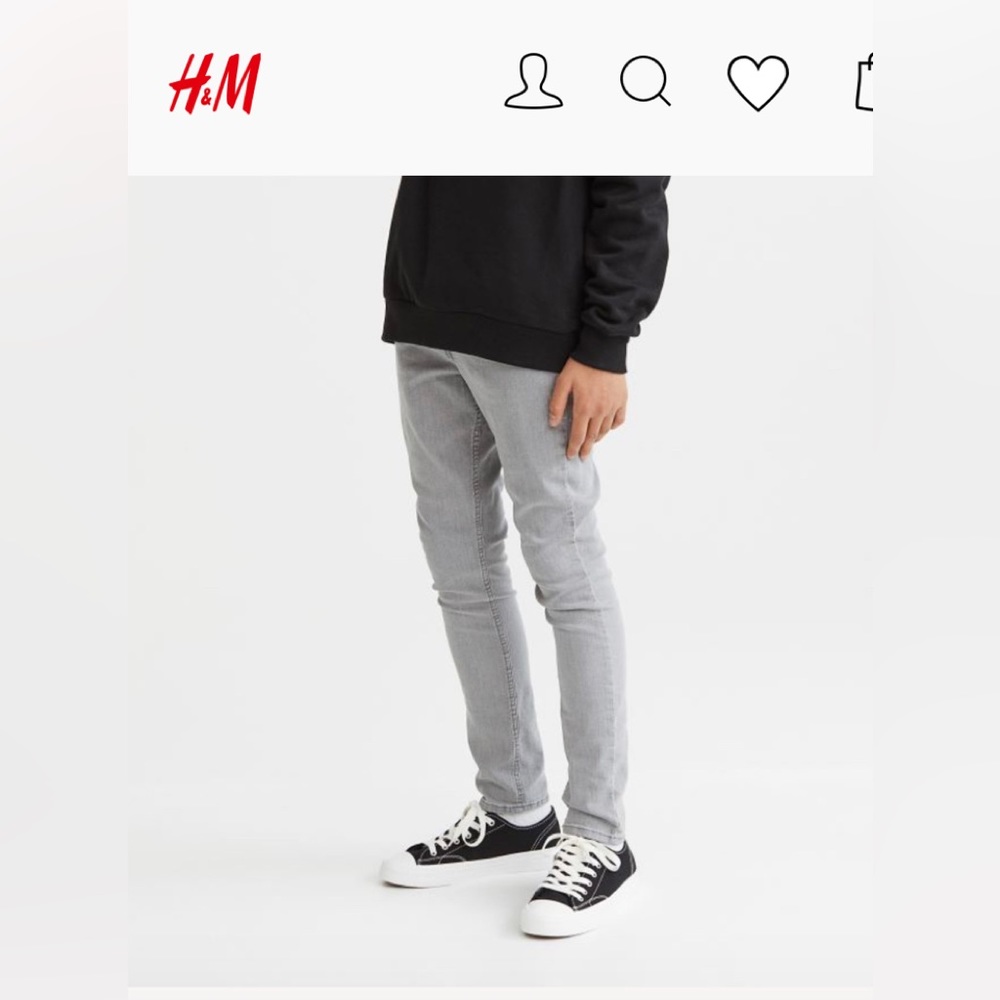 H&M Y10 excellent condition gray skinny jeans.